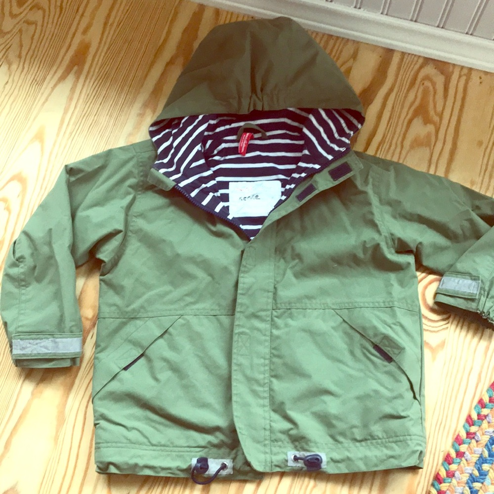 Hanna Andersson jersey lined rain coat